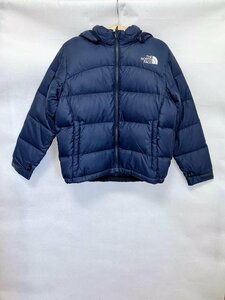 【送料込】【男の子用】THE NORTH FACE ザノースフェイス ダウン 130cm ネイビー×オフホワイト フード 防寒 冬物 キッズ s3406116