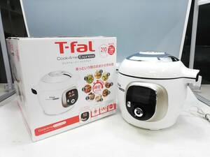 O249-7【動作確認済】T-fal/ティファール　電気圧力鍋　Cook4me/クックフォーミーエクスプレス 6L　CY8521JP/87A ホワイト【中古品】