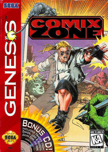 送料無料 北米版 海外版メガドライブ コミックスゾーン GENESIS Comix Zone ジェネシス 