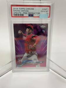 ☆ 『レア大谷翔平2018 SHOHEI OHTANI ROOKIE 』美ピンクリフレクター鑑定済PSA 10！！！