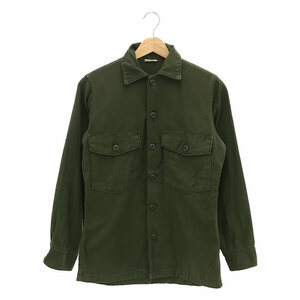 VINTAGE / ヴィンテージ古着 | 1960s | 60s U.S.ARMY アメリカ軍 OG107 コットンサテン ユーティリティ シャツ | 13 1/2 | カーキ