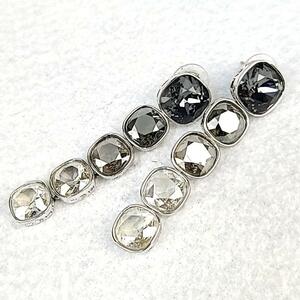 ●極美品♪スワロフスキー SWAROVSKI Night-time Crystal ピアス ブラック