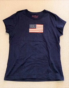 ☆　レディース　Tシャツ　紺色ベース　(古着)