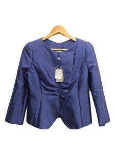 ARMANI COLLEZIONI◆Seiden-Blazer/22AW/ジャケット/42/コットン/BLU/無地