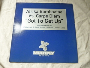 Afrika Bambaataa Vs. Carpe Diem / Got To Get Up 名曲セルフ・カバー　Just Get Up And Dance 12　アッパーサウンド　試聴