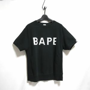 希少【a bathing ape】BAPE ロゴ ラインストーン/半袖 スウェット/カットソー Tシャツ/nigo/ア ベイシングエイプ/トレーナー