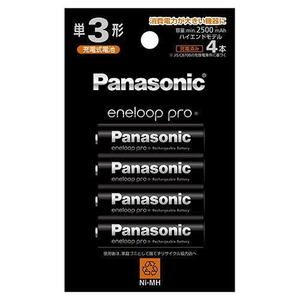 パナソニック(Panasonic) BK-3HCD/4H エネループプロ ニッケル水素電池 単3形 充電式 4本 製造日2024年1月