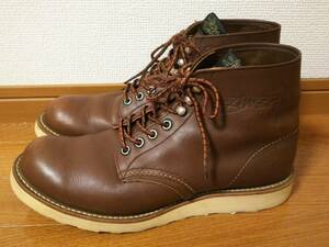 幻コラボWネーム！STUSSYレッドウイング焦げ茶US9D8165レッドウィングredwingブラウン27cmブーツUSA製CUSTOMADE27.5cmステューシーbrown革