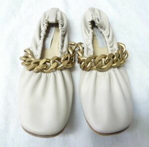 比較的美品Stella McCartney ステラマッカートニー チェーン付きバレエシューズ フラットシューズ靴