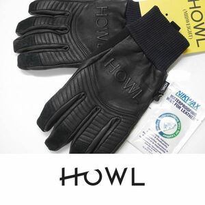 【新品:SALE】20 HOWL HIGHLAND GLOVE - BLACK L 正規品 ハウル 本革 グローブ