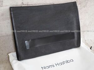 未使用 2.8万《NAMI Hashibami》大きめ ユニセックス レザー クラッチバッグ セカンド 本革 クラッチ バッグURBAN RESEARCHナミ ハシバミ