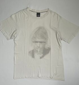 ナンバーナインnumbernine 08ss バード期 メッセージボカシプリントTシャツ サイズ2 ホワイト 22150