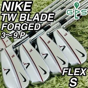 ナイキ TWブレード VRフォージド ブレードアイアン 8本セット メンズゴルフ NIKE TW BLADE VR FORGED タイガーウッズ ブレード スチール