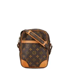 ルイ ヴィトン モノグラム ダヌーブ 斜め掛け ショルダーバッグ M45266 ブラウン PVC レザー レディース LOUIS VUITTON【1-0187325】