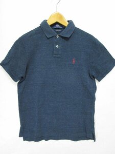 【送料込】 POLO RALPH LAUREN ポロラルフローレン 【メンズ】 ポロシャツ ネイビー 紺 コットン カスタム スリム フィット sizeＭ/958289