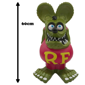 新色 モスグリーン FUNKO完全正規 ファンコ ラットフィンク ジャンボコインバンク 巨大フィギュア 60cm 貯金箱 RatFink エドロス