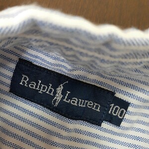 RALPH LAUREN 長袖シャツ　ラルフローレン　Ralph Lauren　キッズ長袖シャツ100 男女可能　ナイガイ　おしゃれ　入園式　面接　結婚式