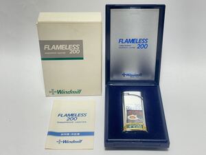 (105) Windmill SPORTS ウインドミル FLAMELESS 200 ガス ライター ターボライター WINDPROOF LIGHTER 説明書付き 喫煙具