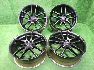 中古 18インチ 18×7.5J 5穴 PIAA SUPER ROZZA MON 社外 アルミホイール 4本セット 自家塗装 マットブラック インチアップ 86 BRZなど