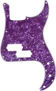 パープルパール Musiclily 13穴 PBプレシジョンベース用ピックガードFender USA/Mexico製Standar