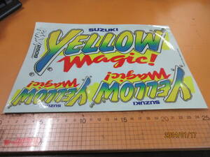 早い者勝ち 100円売切り①YELLOW Magic バブル記念 ステッカー RMX250S■ SUZUKIメーカースポンサー スーパーレア品 当時物希少 限定品かも