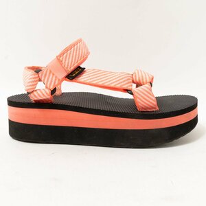 Teva テバ サンダル 厚底ベルトサンダル サマーシューズ 24.0cm ピンク ブラック カジュアル スポーティ 春夏 レディース 婦人 女性 靴