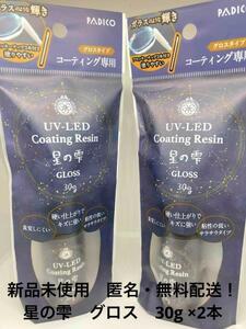 【新品】パジコ UV-LED コーティングレジン 星の雫 グロス 30g ×2個