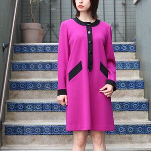 YVES SAINT LAURENT BICOLOR DESIGN ONE PIECE/イヴサンローランバイカラーデザインワンピース