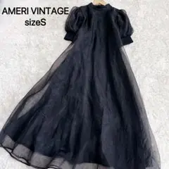 AMERI VINTAGE  MINIMAL MACARON DRESSブラック