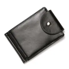 【SALE中】 メンズ　財布　カード入れ　スリム　ブラック　二つ折り　カード収納