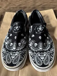 【週末限定価格‼️】VANS スカル柄スリッポン ペイズリー柄 ＊US規格