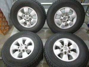 R489　中古セット スタッドレス 265/70R16 ×7J +30 ハンコック トヨタ純正冬4本セット！サーフ プラド 法人宛/営業所止め送料無料