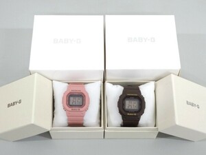 ジャンク 2点セット まとめて CASIO カシオ Baby-G ベビーG BGD-5000UET ピンク ブラウン タフソーラー レディース 腕時計