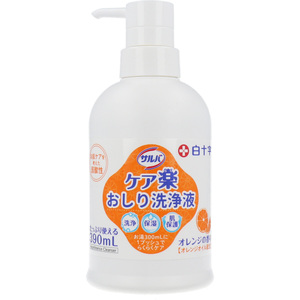 【まとめ買う】サルバ ケア楽 おしり洗浄液 オレンジの香り 390mL×10個セット