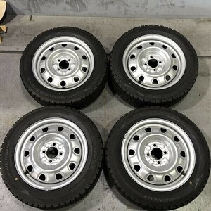 鉄ホイール付(WW5J044)鉄ホイール 15ｘ5.5JJ 4穴 100 + DUNLOP WINTERMAXX WM02 185/60R15 84Q 2017年 スタッドレス