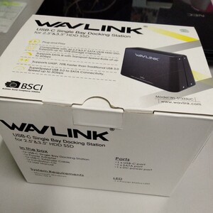 WAVLINK USB-C Single Bay Docking Station 新品未使用　2.5インチ及び3.5インチHDD対応