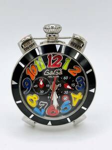 蘇や(PAY114)　腕時計　ガガミラノ　GaGaMILANO　MM48　本体のみ　クオーツ　稼働　ジャンク品　コンパクトサイズ