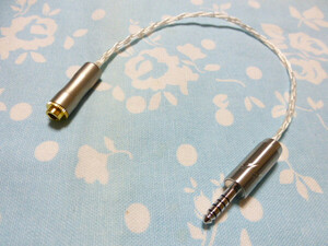 4.4mm5極 (メス) → 4.4mm5極 FT-7445 (R) FURUTECH ロジウム 変換ケーブル 6N純銀撚り線 八芯 ブレイド編 トープラ販売 20cm ( 延長可能