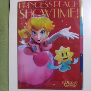 プリンセスピーチShowtime!タブ付き5ポケットクリアファイル マイニンテンドー プラチナポイント交換グッズ 非売品