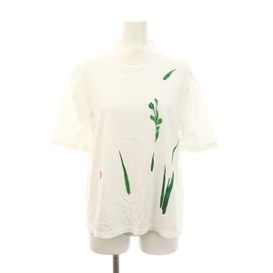 マメクロゴウチ Mame Kurogouchi Botanical Embroidery Pullover Tシャツ カットソー 半袖 刺繍 2 白 緑 ピンク MM20SS-JS052