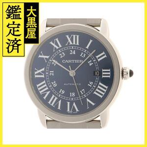 Cartier カルティエ 時計 ロンドソロ WSRN0023　ブルー文字盤 SS 自動巻き メンズ（2148103686443）M【200】