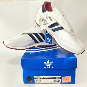 ★02年製 adidas LAKE PLACID 80 27.5㎝ US9.5 ホワイト ネイビー 復刻 スニーカー 146209 アディダス レークプラシッド ヴィンテージ 古着