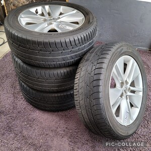 LEXUS レクサス HS250h 純正 7J-17 PCD114.3 5穴 +39 ハブ60タイヤ付き4本225/55r17ハリアー ヴェルファイア　HS クラウン マークＸ等