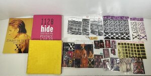 X JAPAN グッズ ステッカー ミラー フォトブック YOSHIKI TOSHI HIDE PATA HEATH PSYENCE A GO GO 他 まとめ ユーズド