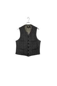 RRL check wool vest ダブルアールエル ベスト ウール チェック柄 グレー系 サイズM ラルフローレン メンズ ヴィンテージ ネ