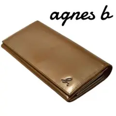 agnes b アニエスベー ボヤージュ 長財布 二つ折り エナメル 金運 風水