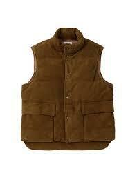 VISVIM　☆　WALKERWALKER DOWN VEST (JP DEERSKIN)　CAMEL