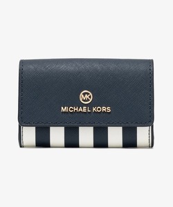 「MICHAEL KORS」 カードケース FREE ホワイト×ネイビー レディース