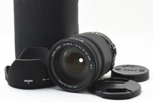 Sigma 18-250mm f/3.5-6.3 DC OS HSM Canon EFマウント [美品] レンズフード ケース 前後キャップ付き 手ぶれ補正 望遠 高倍率ズーム