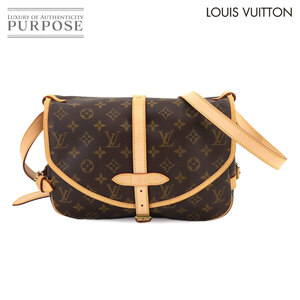 新品同様 ルイ ヴィトン LOUIS VUITTON モノグラム ソミュール 30 ショルダー バッグ ブラウン M42256 Samur 30 90249709